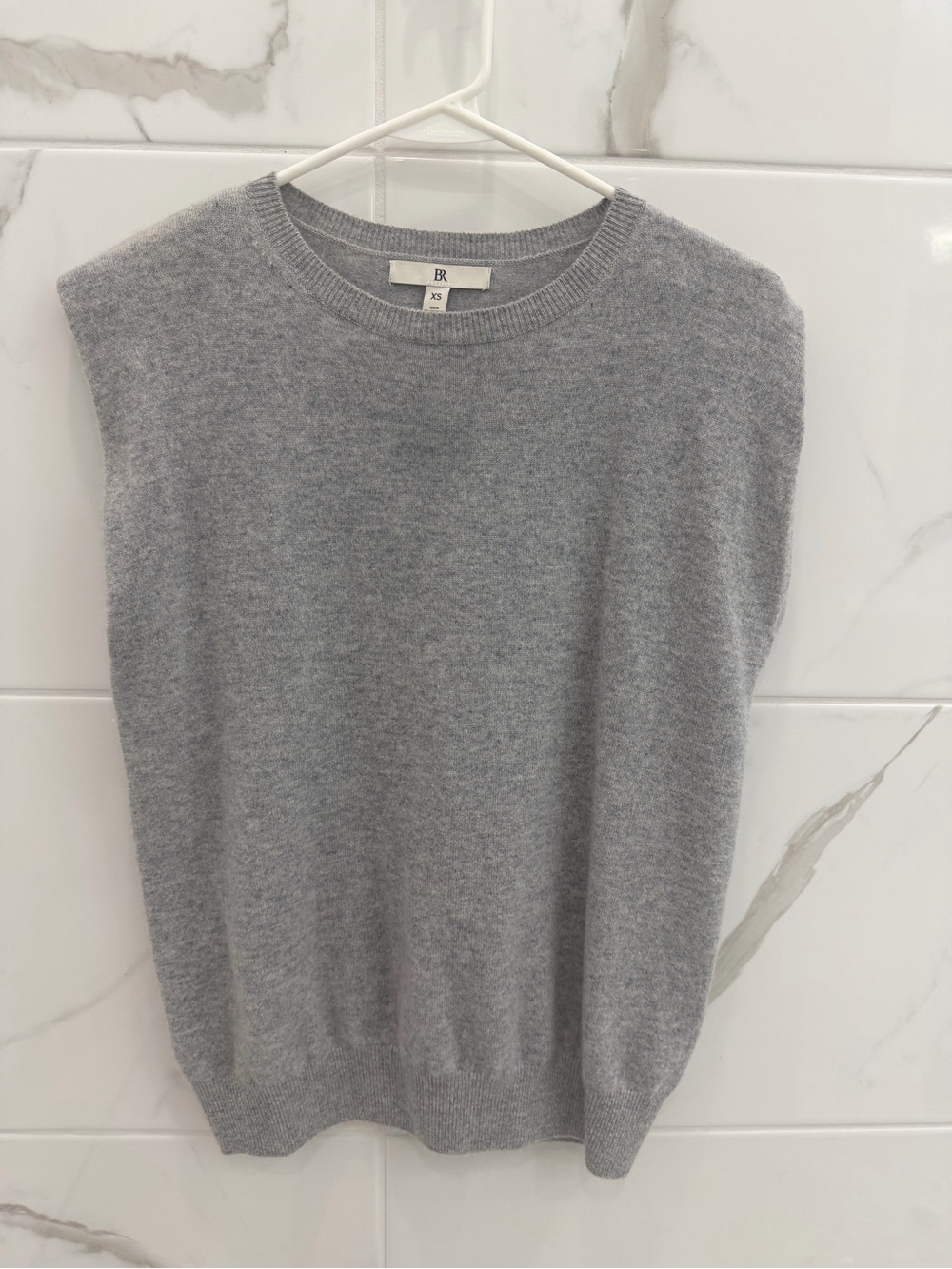 Banana Republic Gray Cashmere Crewneck Vest Sweater